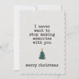 Ich will nie aufhören, mit dir Weihnachtserinnerun Einladung