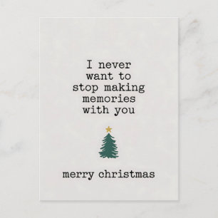 Ich will nie aufhören, Weihnachtserinnerungen mit  Postkarte