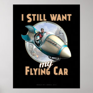 Ich will noch mein Fliegen-Autoplakat (16x20") Poster