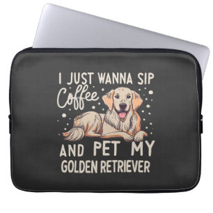 Ich will nur, dass ich Kaffee trinke, mein goldene Laptopschutzhülle