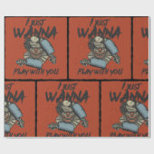 Ich will nur mit dir spielen, um Papier zu packen Geschenkpapier (Flach)