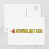 Ich will schnell gehen postkarte (Vorne/Hinten)