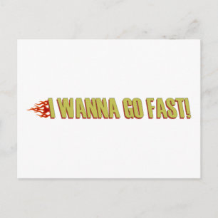 Ich will schnell gehen postkarte
