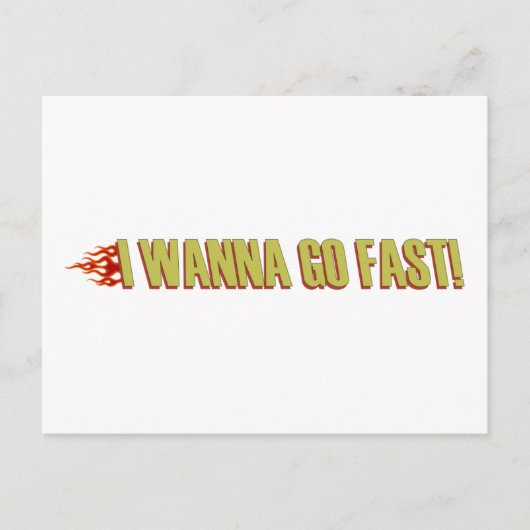Ich will schnell gehen postkarte (Vorderseite)
