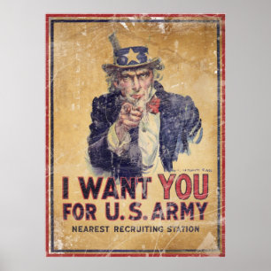Ich will Sie für die US-Armee Poster