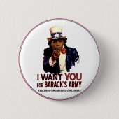 Ich will Sie - politischer Knopf Obama Button (Vorderseite)