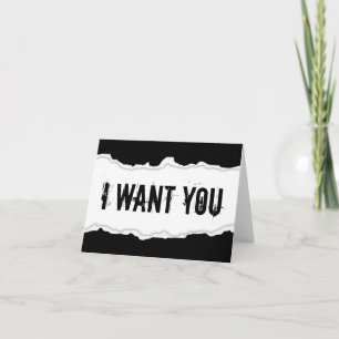 ich will Sie Seite Rip Feiertagskarte