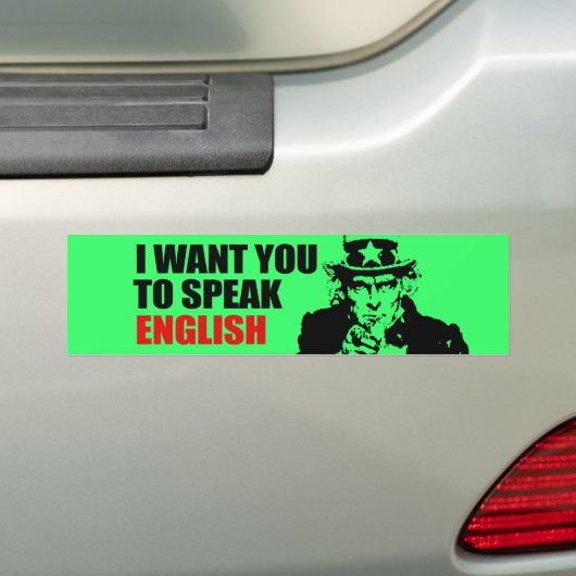 ICH WILL SIE, UM ENGLISCH 2 ZU SPRECHEN AUTOAUFKLEBER (Auf Auto)