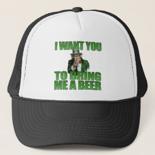 Ich will Sie, um mir einen Bier-Hut zu holen Truckerkappe