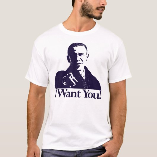 Ich will Sie…, um Obama zu wählen T-Shirt (Vorderseite)