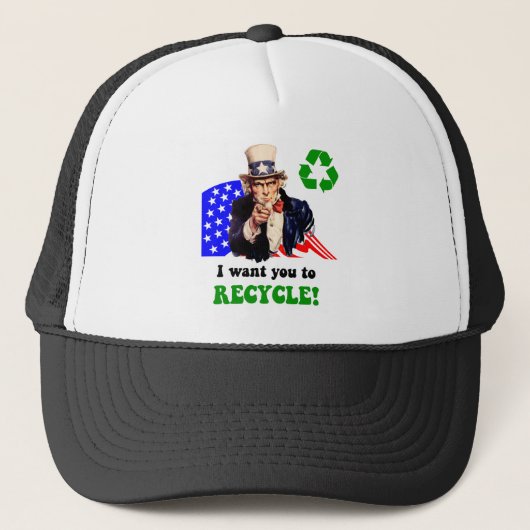 Ich will Sie, um zu recyceln! Truckerkappe (Vorderseite)