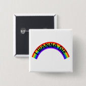 Ich will sterben - Regenbogen Button (Vorne & Hinten)