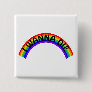 Ich will sterben - Regenbogen Button