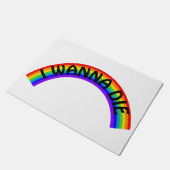 Ich will sterben - Regenbogen Fußmatte (Schrägansicht)
