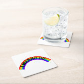 Ich will sterben - Regenbogen Rechteckiger Pappuntersetzer (Vor Ort)