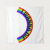 Ich will sterben - Regenbogen Wandteppich (Vorderseite (Horizontal))