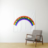 Ich will sterben - Regenbogen Wandteppich (Beispiel)