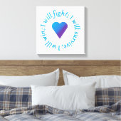 Ich will Suizid Awareness Canvas bekämpfen Print Leinwanddruck (Insitu (Schlafzimmer))