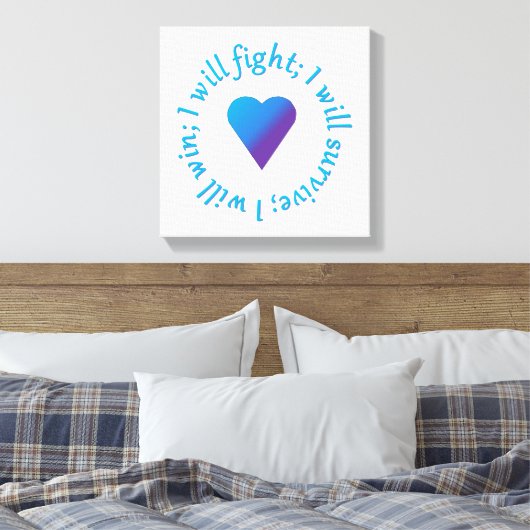 Ich will Suizid Awareness Canvas bekämpfen Print Leinwanddruck (Insitu (Schlafzimmer))