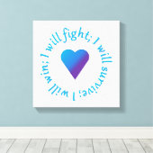 Ich will Suizid Awareness Canvas bekämpfen Print Leinwanddruck (Insitu (Holzboden))