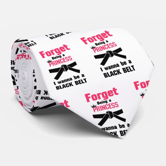 Ich will, um ein schwarzer Gurt-Karate Taekwondo Krawatte (Gerollt)