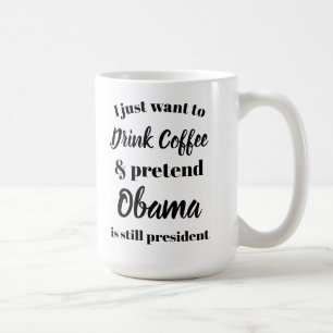 Ich will, um Kaffee zu trinken vortäusche Obama Kaffeetasse