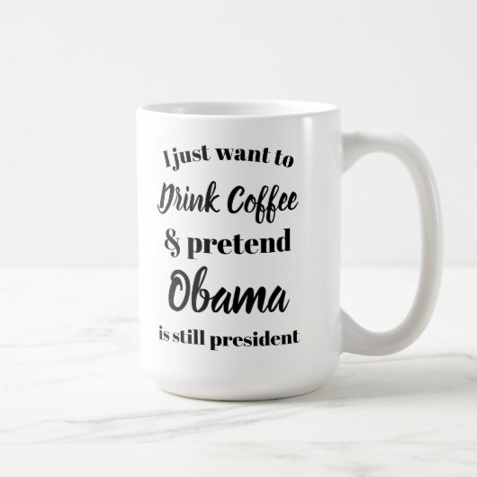 Ich will, um Kaffee zu trinken vortäusche Obama Kaffeetasse (Rechts)