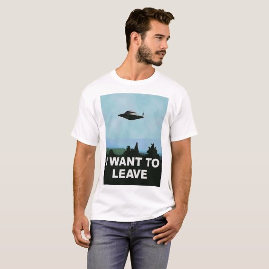 Ich will, um lustige Veränderung auf berühmtem T-Shirt (Vorne ganz)