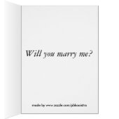 Ich will, um Sie zu heiraten Antragkarte (Innen (Rechts))