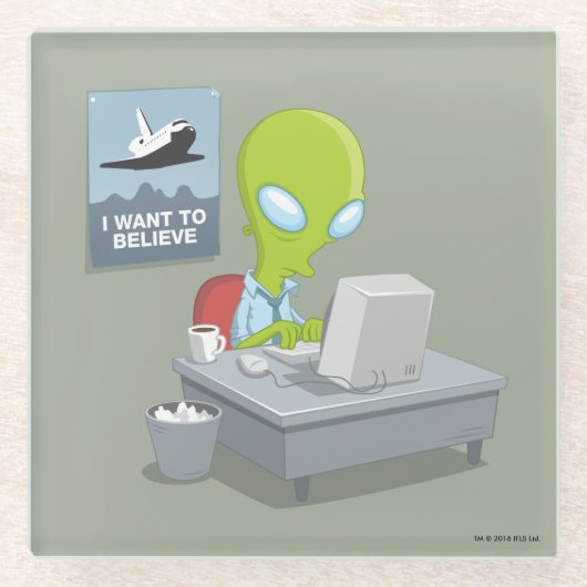 Ich will, um zu glauben glasuntersetzer (Vorderseite)