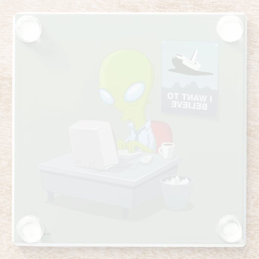 Ich will, um zu glauben glasuntersetzer (Rückseite)