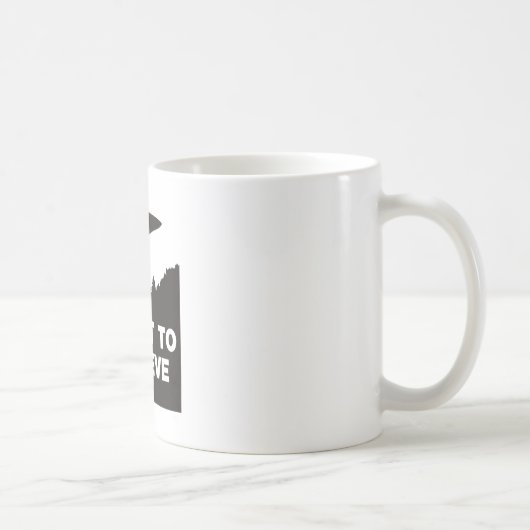 Ich will, um zu glauben kaffeetasse (Rechts)