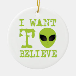 Ich will, um zu glauben keramikornament