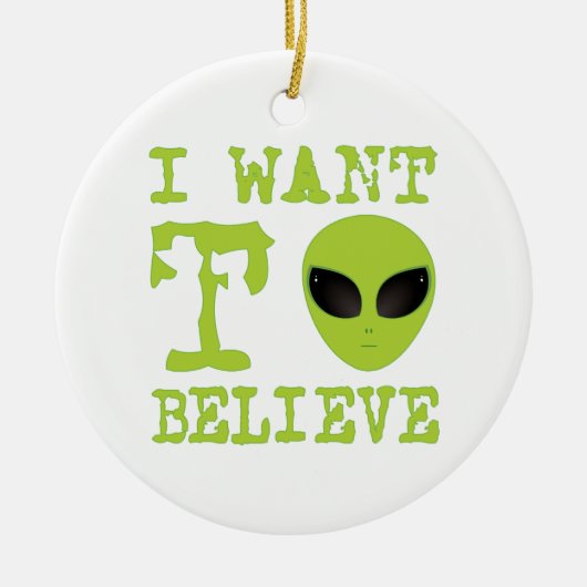 Ich will, um zu glauben keramikornament (Vorne)