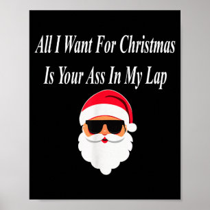 Ich will Weihnachten Lustiges Unanständiges Schmut Poster