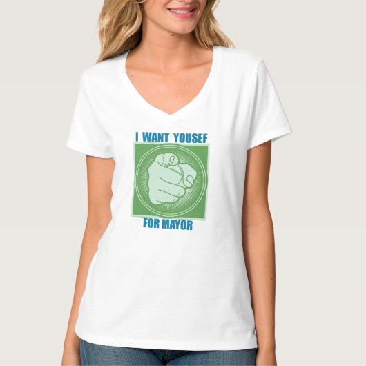 ICH WILL YOUSEF ALS BÜRGERMEISTER T-Shirt (Vorderseite)