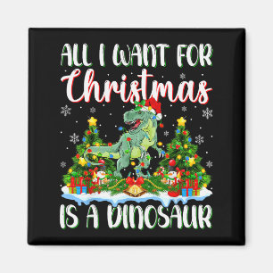 Ich Will Zu Weihnachten Ist Ein Dinosaurier-Weihna Magnet