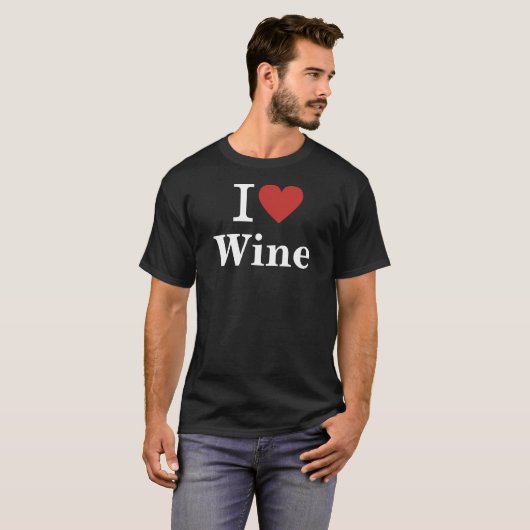 Ich ❤️ Wine CUSTOM Men's T-Shirt (Vorne ganz)