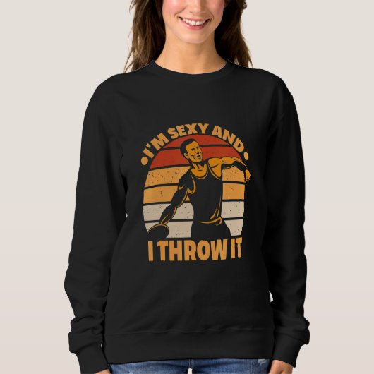 Ich wirf Dinge diskus Thrower Coach 2 Sweatshirt (Vorderseite)