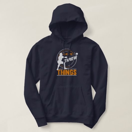 Ich wirf gerne Dinge mit Hammer-Hammerschlag Hoodie (Design vorne)