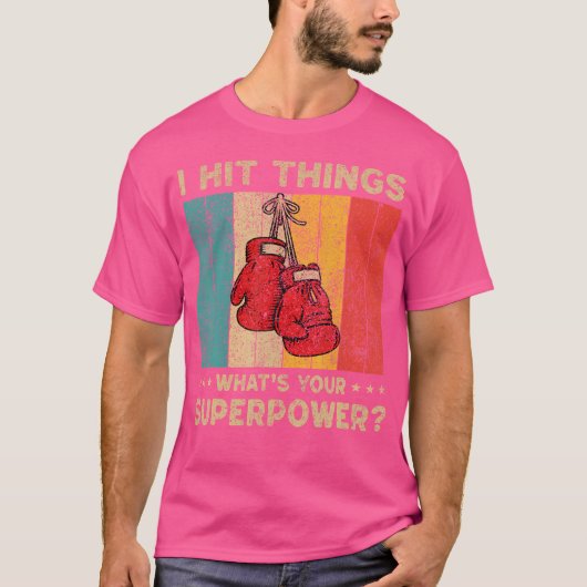 Ich wirf Punches Vintager Boxer T-Shirt (Vorderseite)