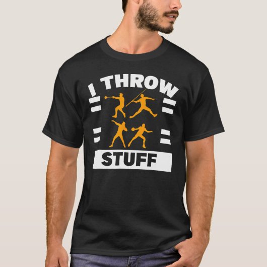Ich wirf Stuff Shooting Discus Track Field Thrower T-Shirt (Vorderseite)