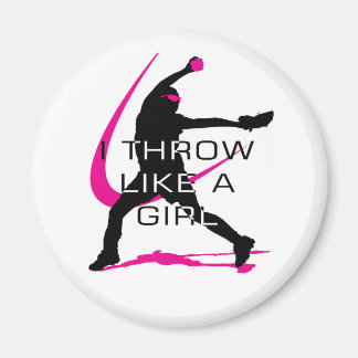 Ich wirke wie ein Girl Pink Softball Magnet