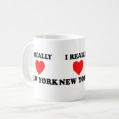 ich wirklich Herz Liebe jede Liebe neue York Kaffeetasse (Vorderseite Links)