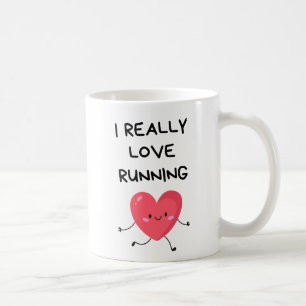 Ich wirklich Liebe Lauf, Valentinstag für Läufer Kaffeetasse
