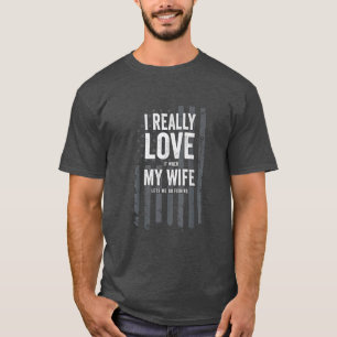 Ich wirklich Liebe meine Ehefrau Funny Mens Bass F T-Shirt