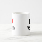 ICH ❤️ WOCHENENDE I LIEBE WOCHE KAFFEETASSE (Mittel)