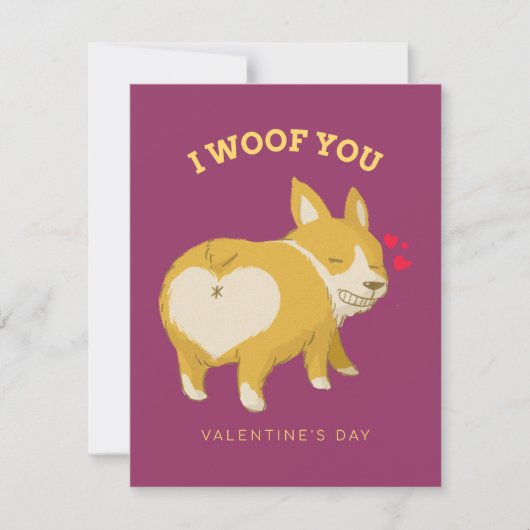 Ich wöhe dich, Valentine! Karte (Vorderseite)