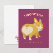 Ich wöhe dich, Valentine! Karte (Vorne/Hinten)