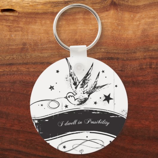 "Ich wohne in der Möglichkeit" Schlüsselanhänger (Vorderseite)